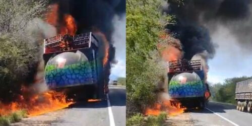 Um dos maiores trios elétricos do Carnaval pega fogo a caminho de evento