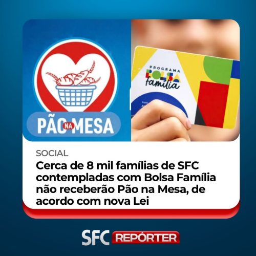 8 mil famílias que recebem bolsa família em São Francisco do Conde, estão de fora dos critérios do Programa Pão na mesa.