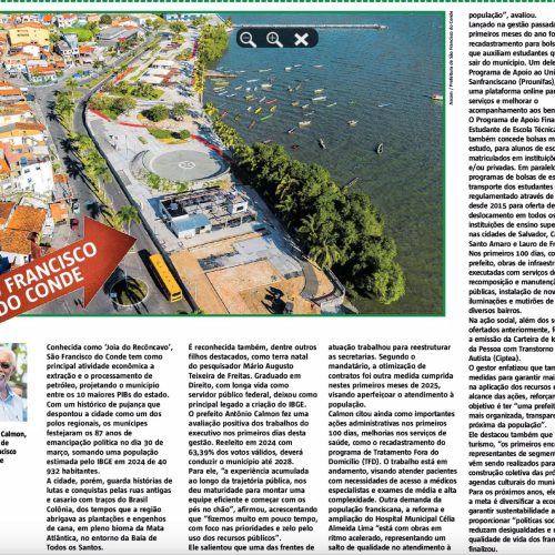 Prefeito Calmon celebra 100 dias de governo, no Jornal A Tarde: “fizemos muito em pouco tempo”