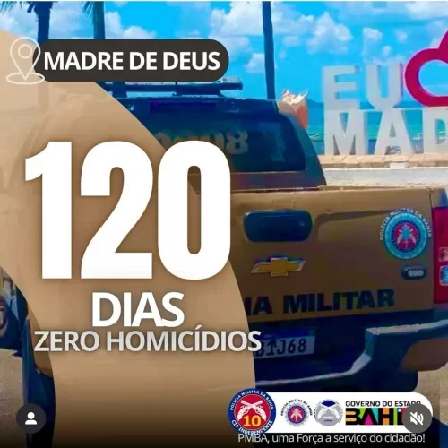 Madre de Deus completa 120 dias sem homicídios