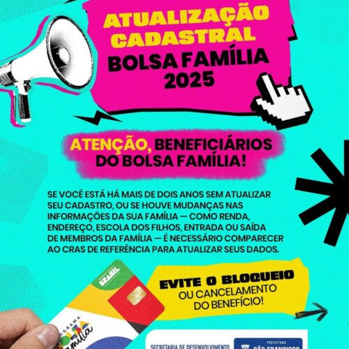 Atualização cadastral do Bolsa Família 2025 em São Francisco do Conde
