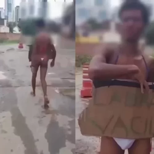 Traficantes obrigam suspeito de roubo a usar calcinha fio-dental: ‘ladrão, vacilão’