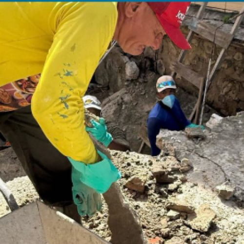 Obras de reconstrução da cobertura do rio que corta a Babilônia, em São Francisco do Conde, é iniciada após desabamento