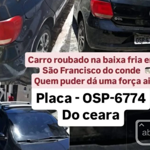 Carro é tomado de assalto na Baixa-Fria em São Francisco do Conde